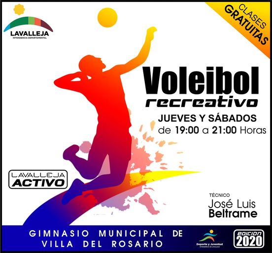 23.09.2020 Volleyball jueves y sábados en el gimnasio.